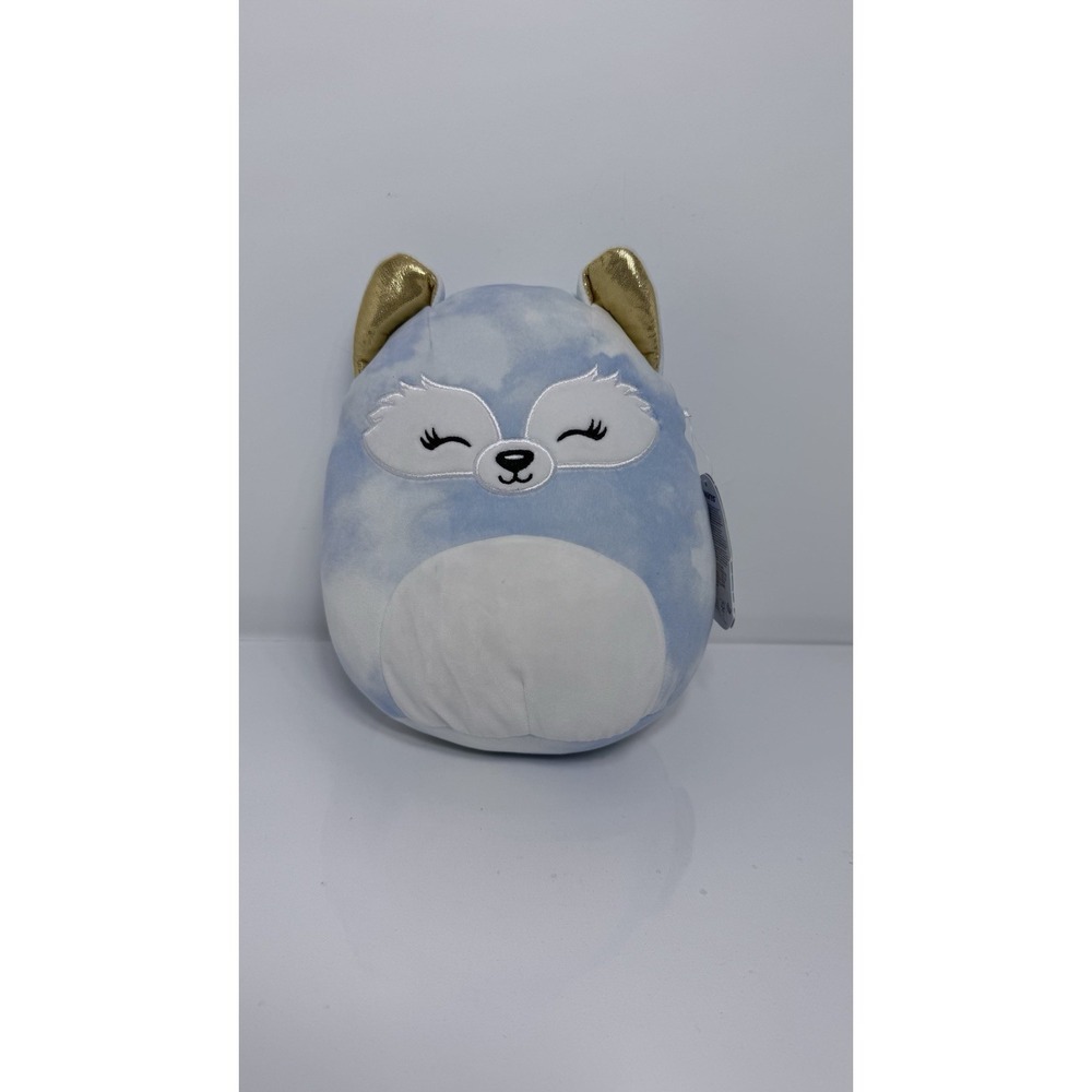 Squishmallows Melani Blue Arctic Fox 8" Plush Sleepy Smiley Eyes NWT